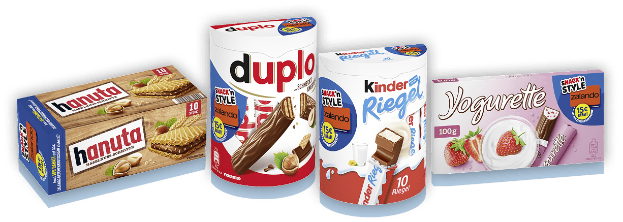 Teilnehmende Ferrero Produkte